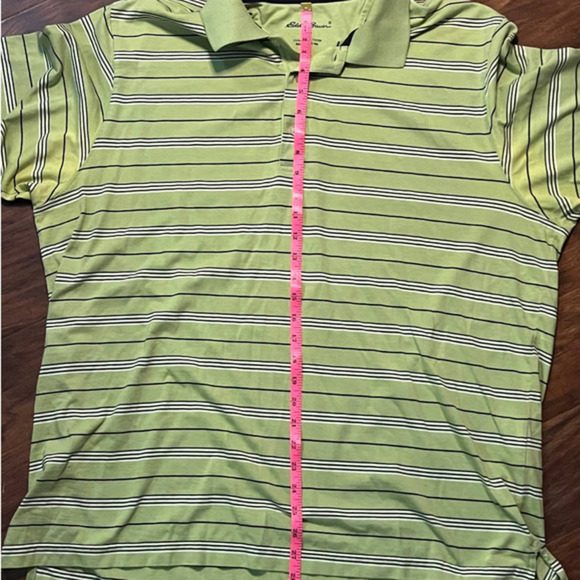 Eddie Bauer Green Striped Polo Size XL - Picture 4 of 6